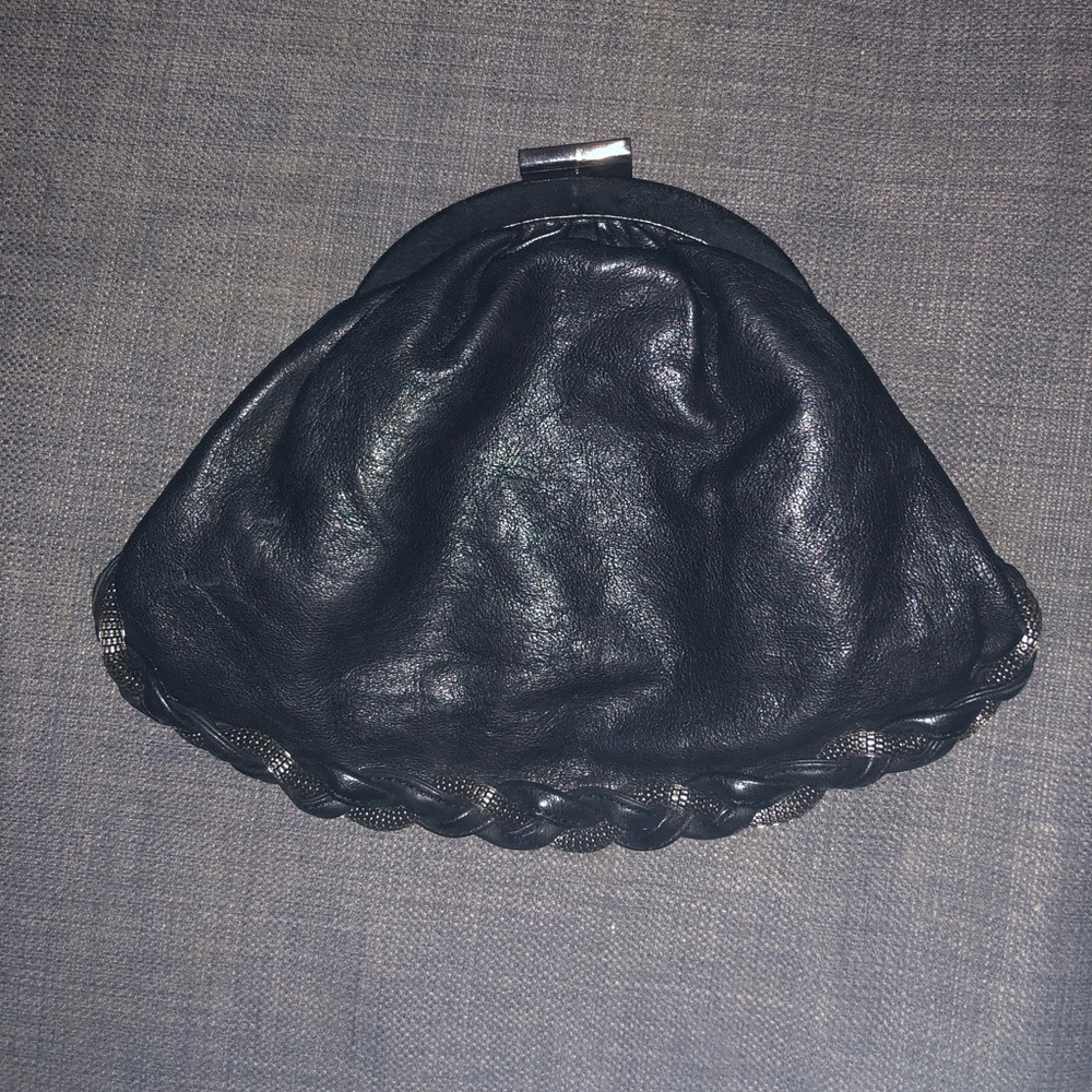 Botkier black leather clutch